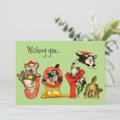 Feelings of Joy Kitten Cats Holiday Xmas Card シーズンカード (スタンド正面)