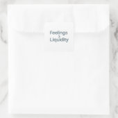 Feelings to Liquidity Minimalist Sticker スクエアシール (バッグ)