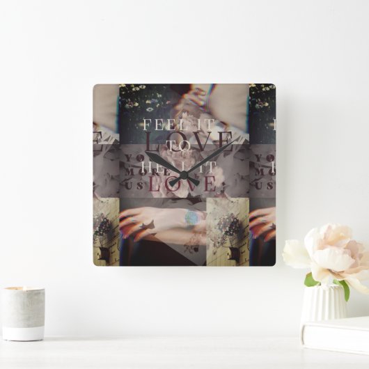 FeelIt スクエア壁時計 (ホーム)