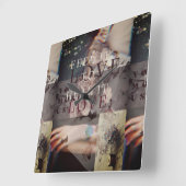 FeelIt スクエア壁時計 (傾斜)