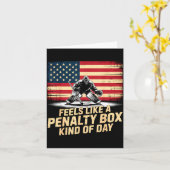 Feels Like A Penalty Box Kind Of Day Funny Hockey  カード (黄色い花)