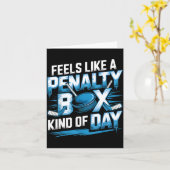 Feels Like A Penalty Box Kind Of Day Funny Hockey  カード (黄色い花)