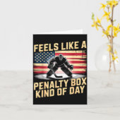 Feels Like A Penalty Box Kind Of Day Funny Hockey  カード (黄色い花)