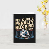 Feels Like A Penalty Box Kind Of Day Funny Hockey  カード (黄色い花)