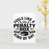 Feels Like A Penalty Box Kind Of Day Funny Hockey  カード (黄色い花)