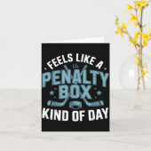 Feels Like A Penalty Box Kind Of Day Funny Hockey  カード (黄色い花)