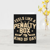 Feels Like A Penalty Box Kind Of Day Funny Hockey  カード (黄色い花)