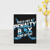 Feels Like A Penalty Box Kind Of Day Funny Hockey  カード (黄色い花)