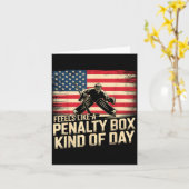 Feels Like A Penalty Box Kind Of Day Funny Hockey  カード (黄色い花)