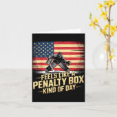 Feels Like A Penalty Box Kind Of Day Funny Hockey  カード (黄色い花)