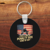Feels Like A Penalty Box Kind Of Day Funny Hockey  キーホルダー (正面)