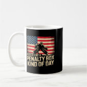 Feels Like A Penalty Box Kind Of Day Funny Hockey  コーヒーマグカップ (左)