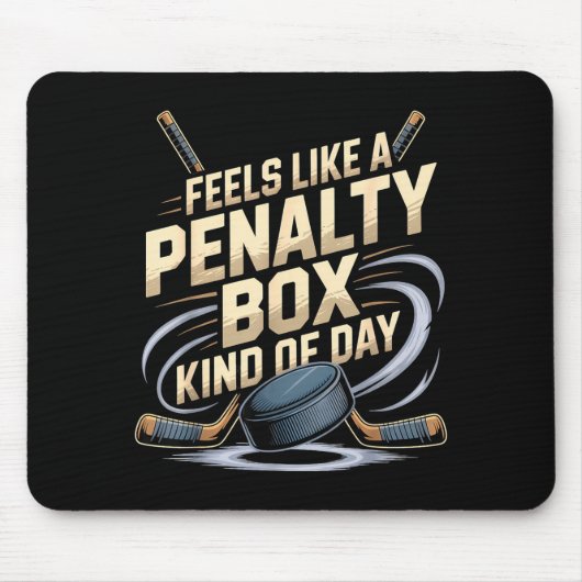 Feels Like A Penalty Box Kind Of Day Funny Hockey マウスパッド (正面)