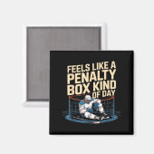 Feels Like A Penalty Box Kind Of Day Funny Hockey  マグネット (正面/裏面)