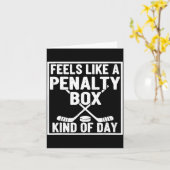 Feels Like A Penalty Box Kind Of Day Hockey Player カード (黄色い花)
