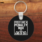 Feels Like A Penalty Box Kind Of Day Hockey Player キーホルダー (正面)