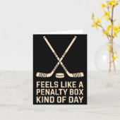 Feels Like A Penalty Box Kind Of Day Ice Hockey Pl カード (黄色い花)