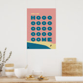 Feels Like Home' Typography Art Print ポスター (キッチン)