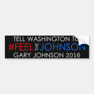 #feelthejohnsonのギャリージョンソンの2016年のステッカー バンパーステッカー