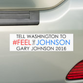#feelthejohnsonギャリージョンソン2016年 バンパーステッカー (車上)