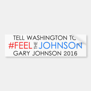 #feelthejohnsonギャリージョンソン2016年 バンパーステッカー