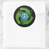 feetpeace™ラウンドステッカー ラウンドシール (バッグ)