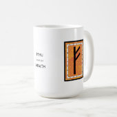 Fehu Rune Mug – 富! コーヒーマグカップ (正面右)