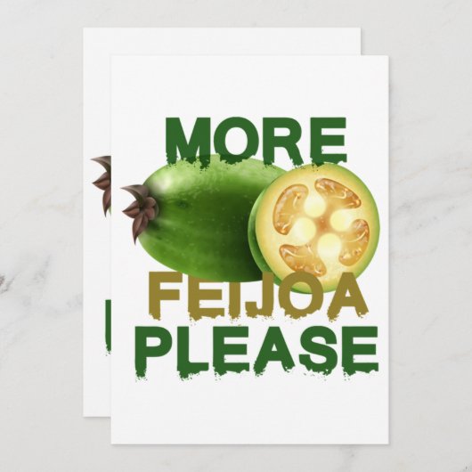 FEIJOA FRUIT ! CUTE GIFT FOR RARELY FRUIT LOVERS E 招待状 (正面/裏面)