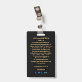 Feiler & Rothschild lluminati Diplomatic Identity バッジ (クリップ付き裏面)