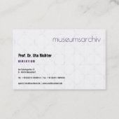 fein bemustert, klar, gut lesbar 名刺 (正面)