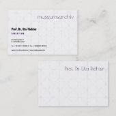 fein bemustert, klar, gut lesbar 名刺 (正面/裏面)