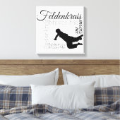 Feldenkraisがキャンバスを移動 |黒と白 キャンバスプリント (インサイチュ (寝室))