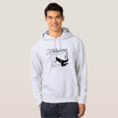 Feldenkraisは私を黒いフード付きスウェットシャツ|及び白動かします パーカ (正面フル)