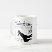 Feldenkraisは私を黒いマグ|及び白動かします コーヒーマグカップ (正面左)