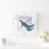 Feldenkrais®が私を動かす：転がと時計 スクエア壁時計 (ホーム)