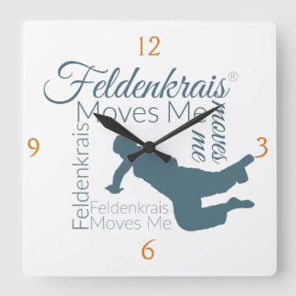 Feldenkrais®が私を動かす:転がと時計 スクエア壁時計
