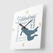 Feldenkrais®が私を動かす：転がと時計 スクエア壁時計 (傾斜)