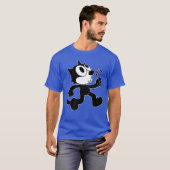 Feli Cartoon Whistling and Walking Music Notes Fel Tシャツ (正面フル)