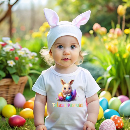 Felices Pascuas te desea la bebe ベビーTシャツ