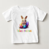 Felices Pascuas te desea la bebe ベビーTシャツ (正面)