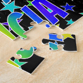 「FELICIA」名、おもしろい「ハッピーバースデー」 ジグソーパズル (側面)