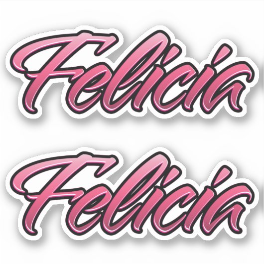 Felicia faded pink Aufkleber Sticker Stickerset シール (正面)