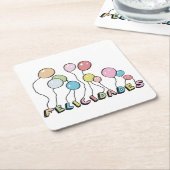 Felicidades スクエアペーパーコースター (アングル)