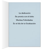 Felicidades en dia de tuのgraduacionカード (内側 (右))