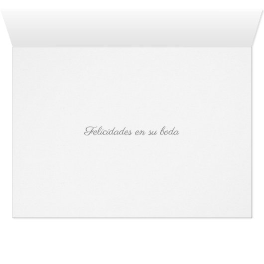 felicidades en su boda tarjeta de matrimonio (内部横(下))
