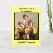 Felicidades en tuのcumpleañosのqueridaのcomadre カード (正面)