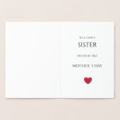 felicitacion dia de la madre para hermana 箔カード (内部)