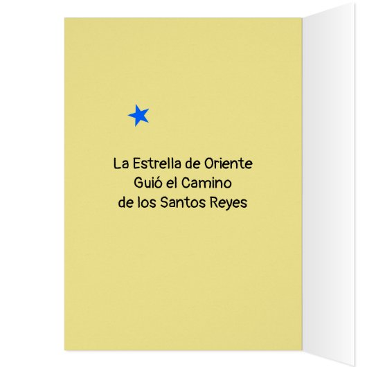 Felicitacion para el Dia de Los Reyes Magos (内側 (左))