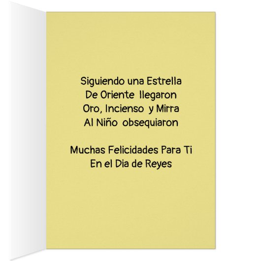 Felicitacion para el Dia de Los Reyes Magos (内側 (右))