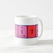 Felicitas周期表名mug コーヒーマグカップ (正面右)
